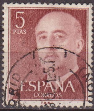 España 1955 1160 Sello º General Franco 5pts Timbre Espagne Spain Spagna Espana Spanje Spanien 